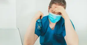 Human vs AI in medical virtual assistance highlighting reduced staff burnout through balanced use of AI and human support