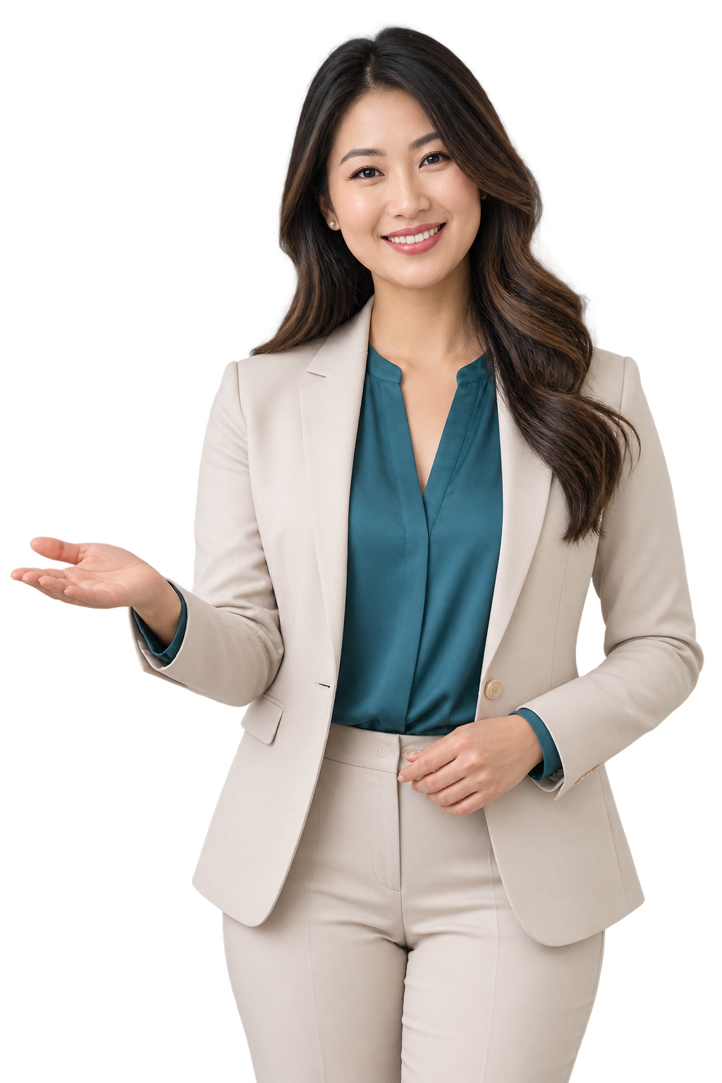 Welcoming virtual medical receptionist ready to greet patients